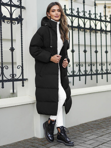 Női téli kabát fekete OZONEE JS/5M3163/392Z