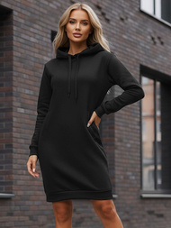 Női kapucnis pulóver fekete OZONEE JS/YS10005/3