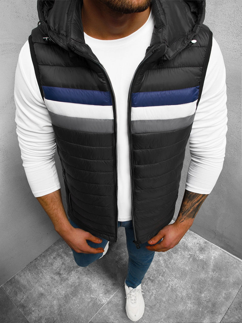 Férfi mellény Fekete OZONEE N/7107/1