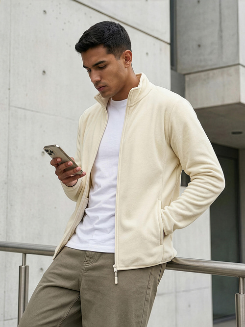 Férfi pulóver ecru OZONEE JS/HH016/1