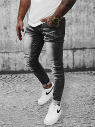 Férfi farmer nadrág fekete OZONEE NB/MP0024NZ