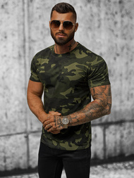 Férfi Póló Zöld-Terepmintás OZONEE JS/8T233/29