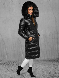 Női téli kabát fekete OZONEE JS/16M9127/392