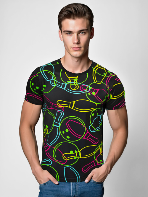 Férfi Póló Fekete OZONEE O/T1272/3Z