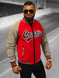 Férfi dzseki piros OZONEE JS/84M3011/270