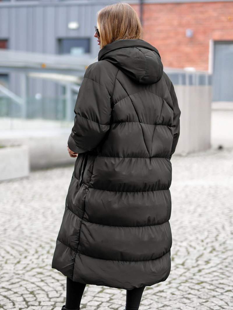 Női téli kabát fekete OZONEE JS/5M3163/392Z