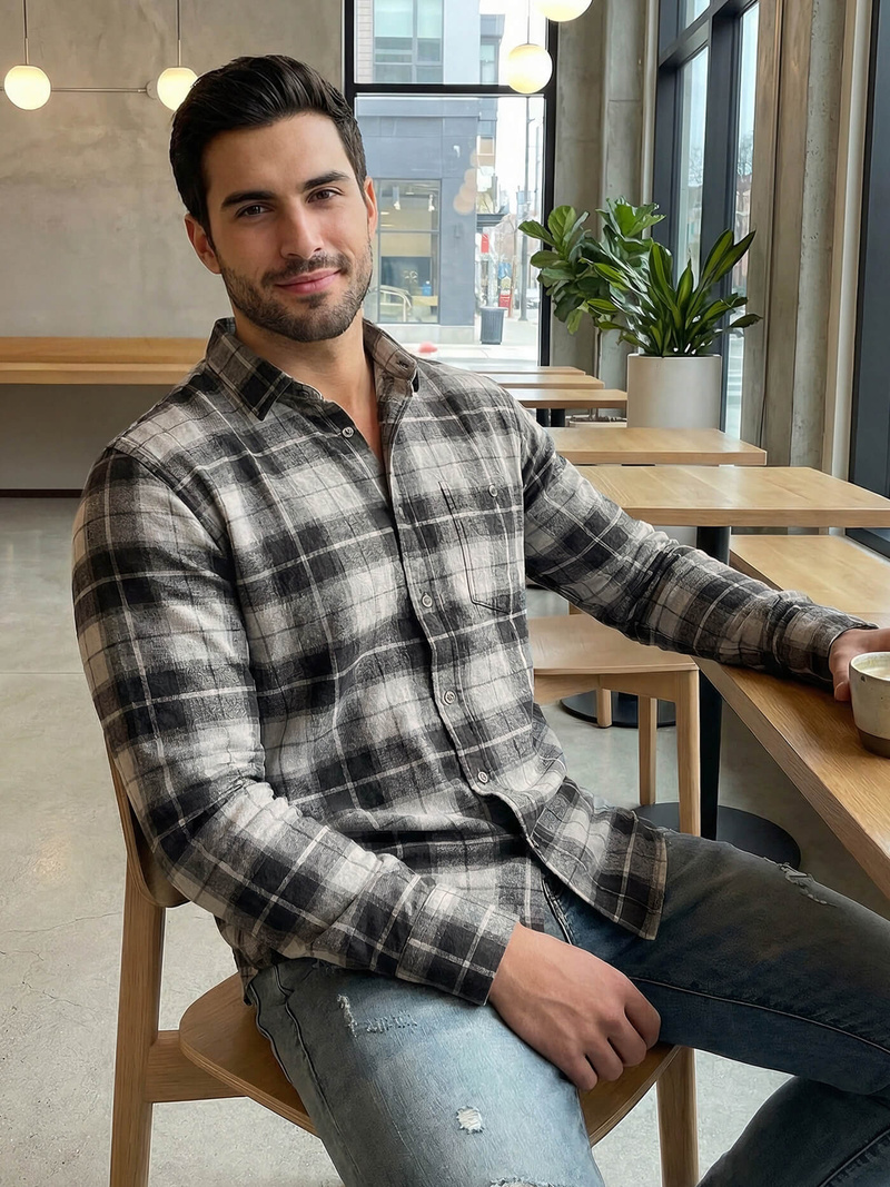 Férfi ing szürke OZONEE V/V172Z