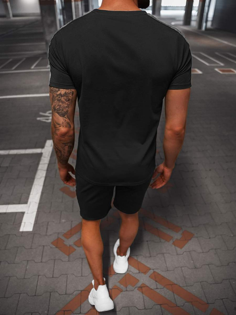 Férfi Szabadidő Együttes Fekete-Ezüst OZONEE O/HM788