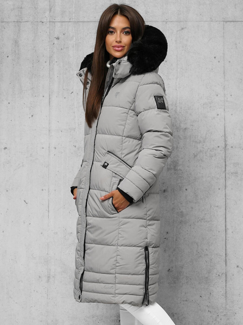 Női téli kabát szürke OZONEE O/W377