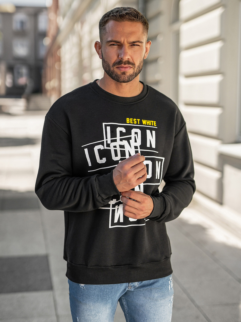 Férfi Melegítő Felső Fekete OZONEE JS/8B1763/3