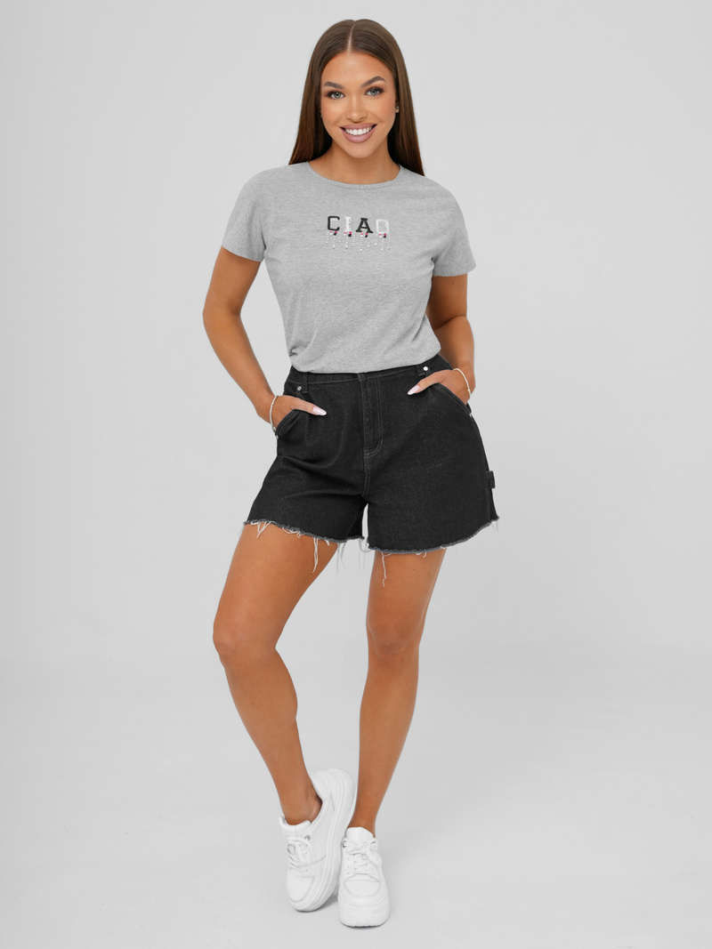 Női polo szürke OZONEE JS/RJ77542