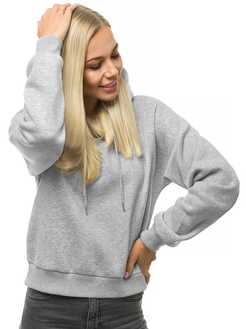 Női kapucnis pulóver Szürke OZONEE O/12102
