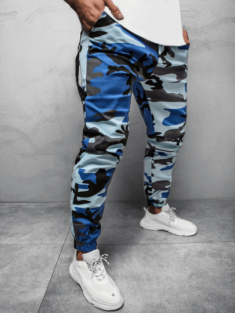 Férfi nadrág jogger kék-fekete OZONEE C/109