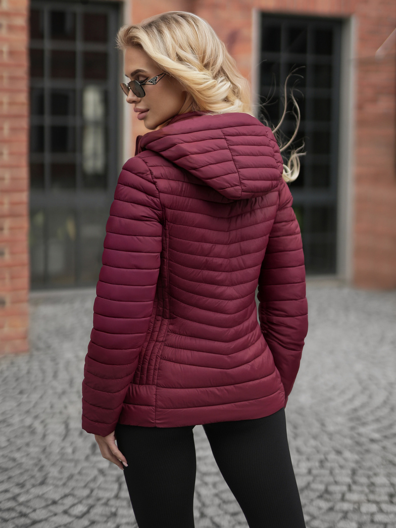 Női kabát bordó OZONEE JS/11Z8228Z