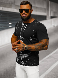 Férfi Póló Fekete OZONEE O/8T1259/3