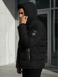 Férfi kabát fekete OZONEE JS/31M5077/392