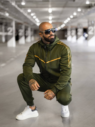 Férfi Szabadidő Együttes Zöld OZONEE JS/8C8117/29Z