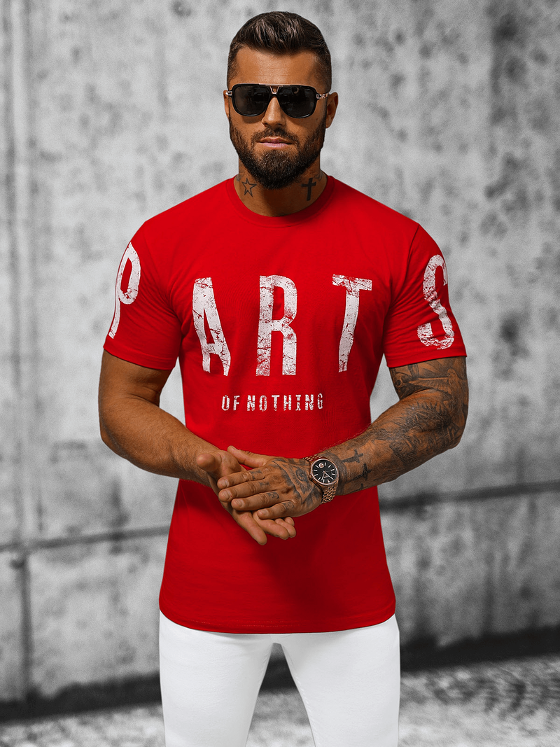 Férfi Póló Piros OZONEE O/1180Z