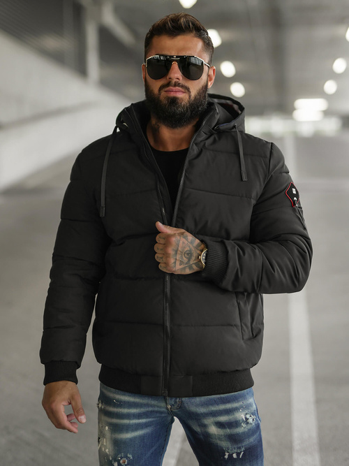Férfi téli parka kabát fekete OZONEE JS/31M5031/392Z