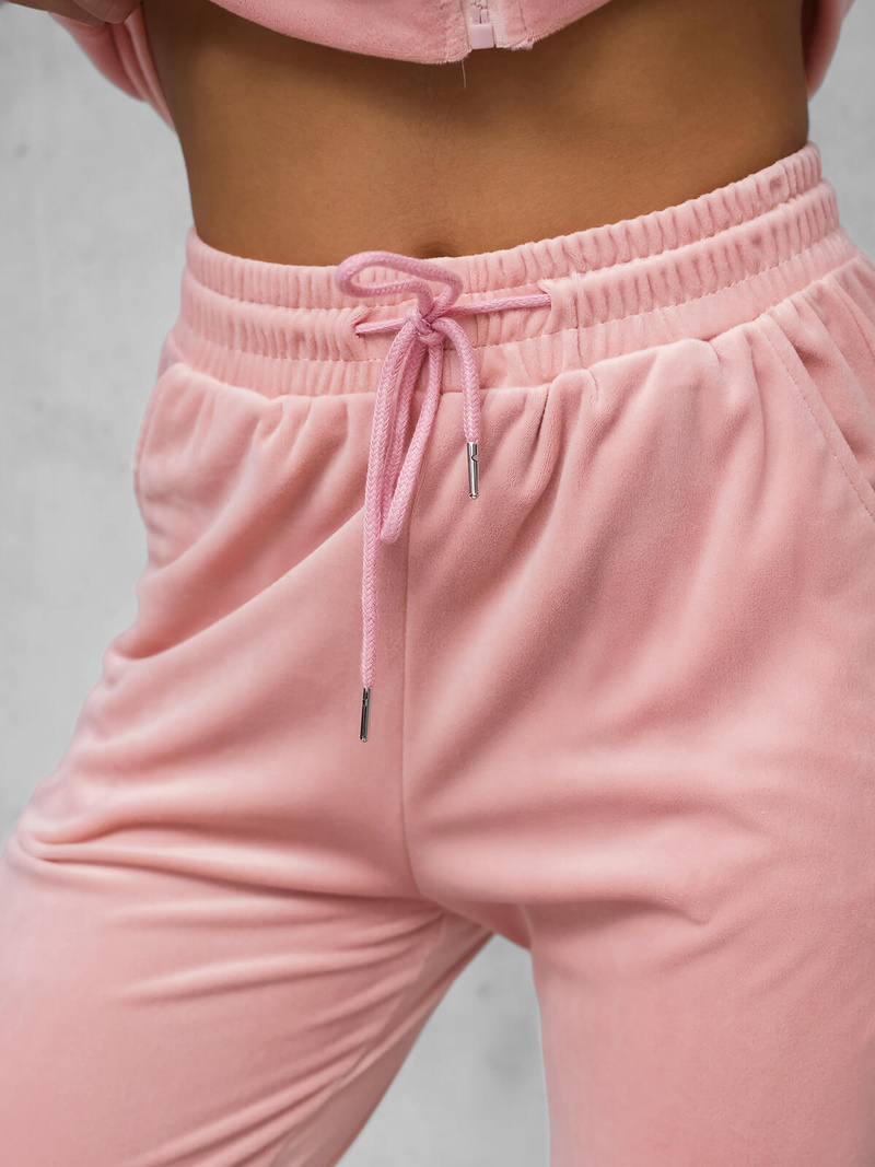 Női Melegítő Szett Velúr világos-rózsaszín OZONEE JS/35C1610/20