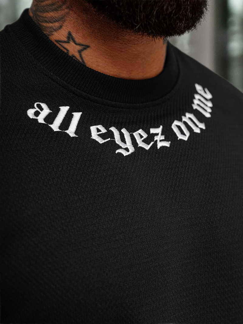 Férfi Pulóver Fekete OZONEE O/P2027Z