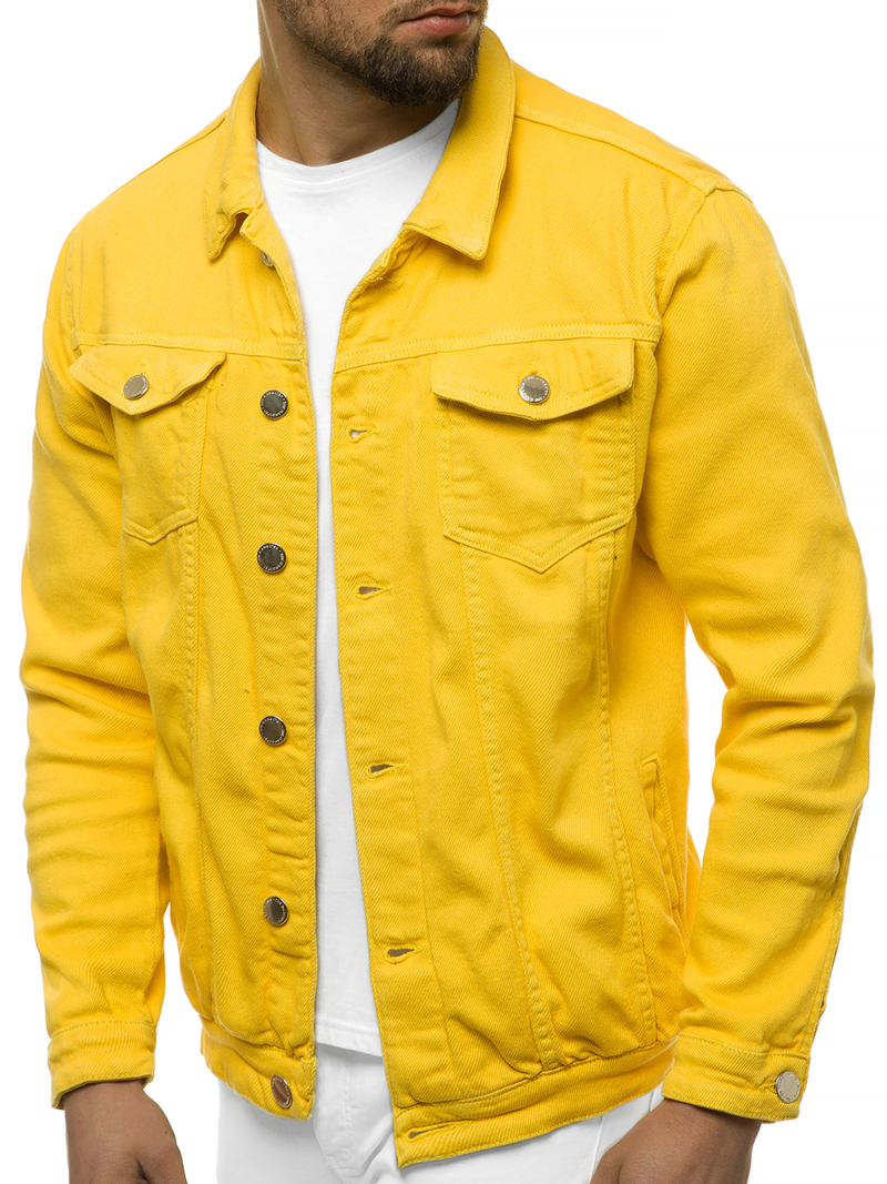 Férfi farmer dzseki sárga OZONEE G/620