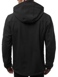 Férfi kapucnis softshell kabát fekete-piros OZONEE GE/12268