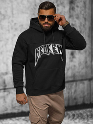 Kapucnis felső fekete OZONEE O/SWE23019