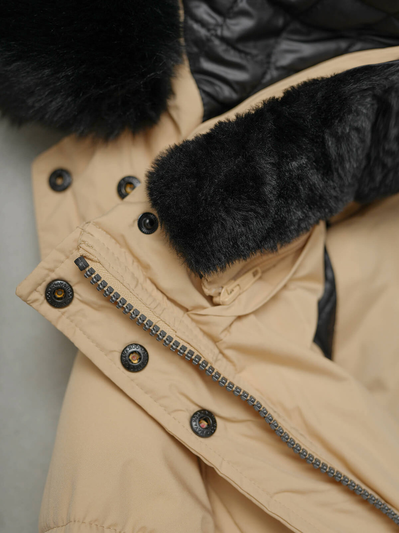 Női téli kabát bézs OZONEE O/W377