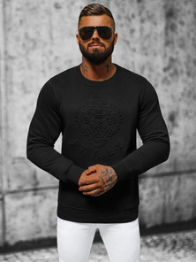 Férfi pulóver fekete OZONEE NB/MF2010