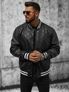 Férfi átmeneti bomber dzseki fekete OZONEE O/3A172