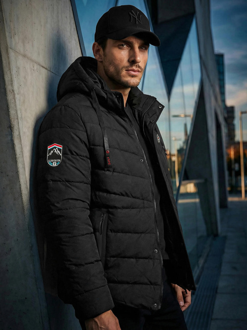 Férfi kabát fekete OZONEE JS/31M5081/392