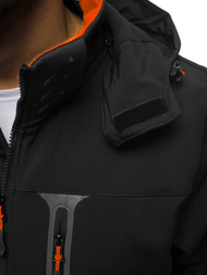 Férfi softshell kabát fekete-narancs OZONEE GE/12262