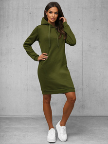 Női kapucnis pulóver khaki OZONEE JS/YS10005/29Z
