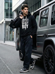 Férfi kapucnis felső fekete OZONEE JS/65B3909/3Z