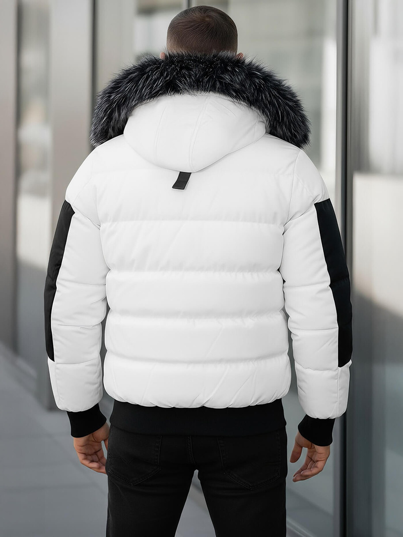 Férfi Steppelt Kabát Fehér OZONEE O/M798Z