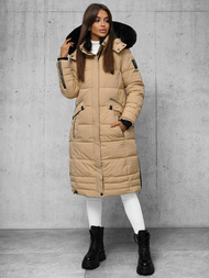 Női téli kabát bézs OZONEE O/W377