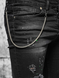 Férfi Farmer Nadrág fekete OZONEE O/MB460