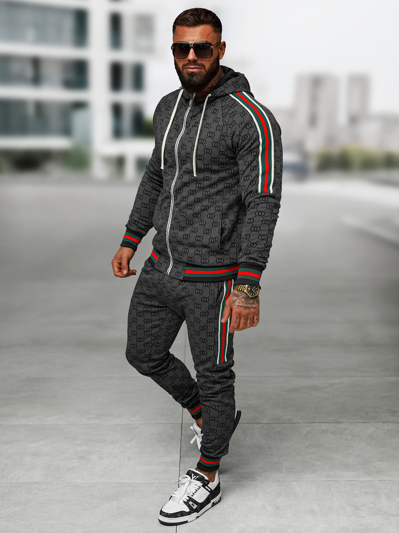 Férfi melegítő együttes fekete OZONEE O/FF5111AB