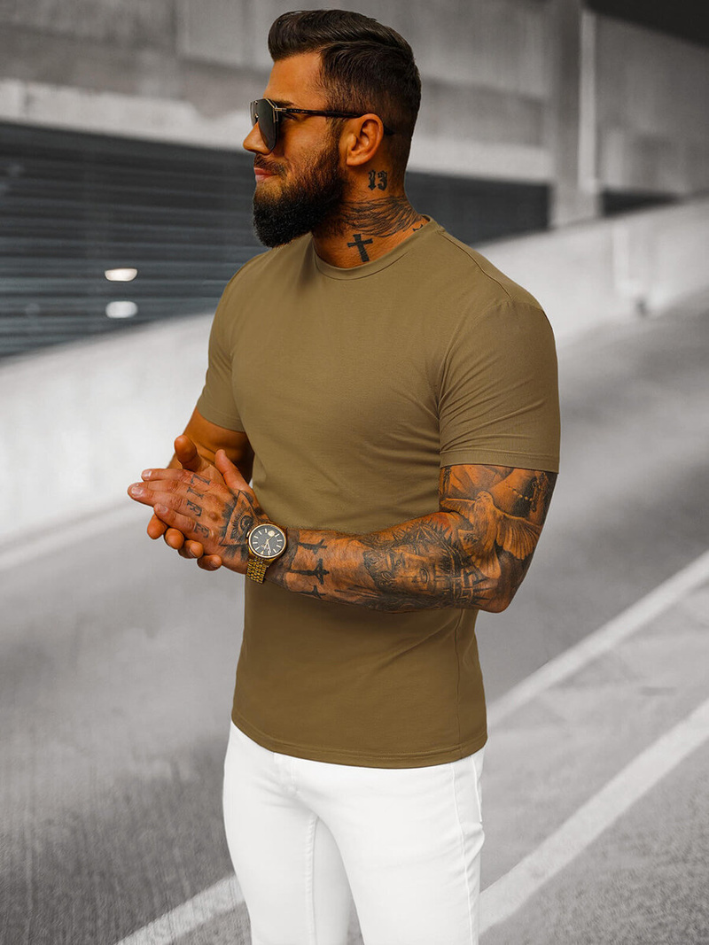 Férfi Póló Barna OZONEE NB/MT3001