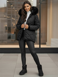 Női téli kabát fekete OZONEE JS/16M9296/392Z