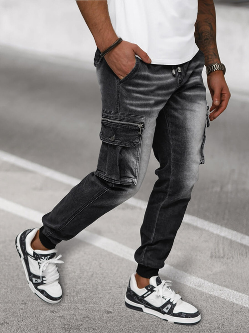 Férfi Nadrág Jogger fekete OZONEE NB/MP0108N