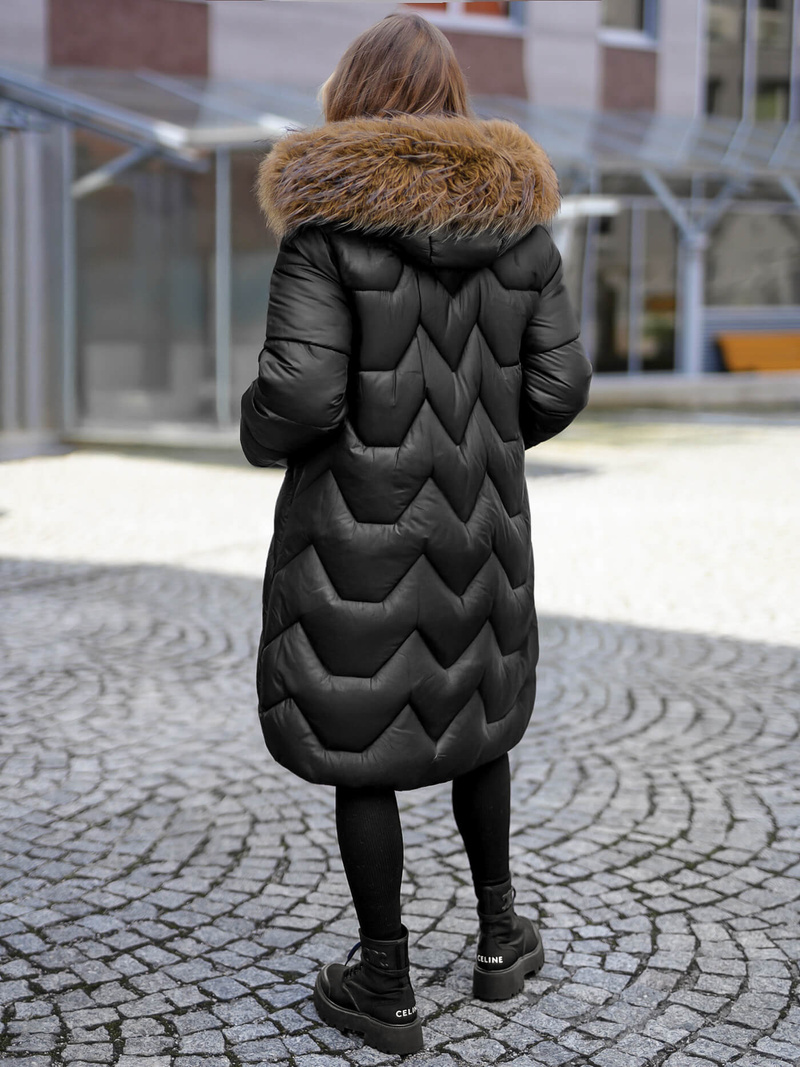 Női téli kabát fekete OZONEE O/5M3229/392