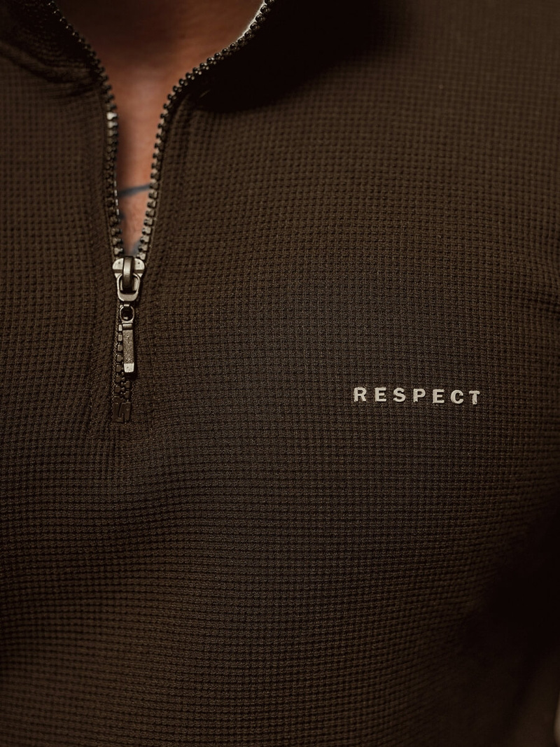 Férfi pulóver barna OZONEE O/TB2302