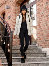 Női téli kabát ecru OZONEE JS/5M3251/281Z