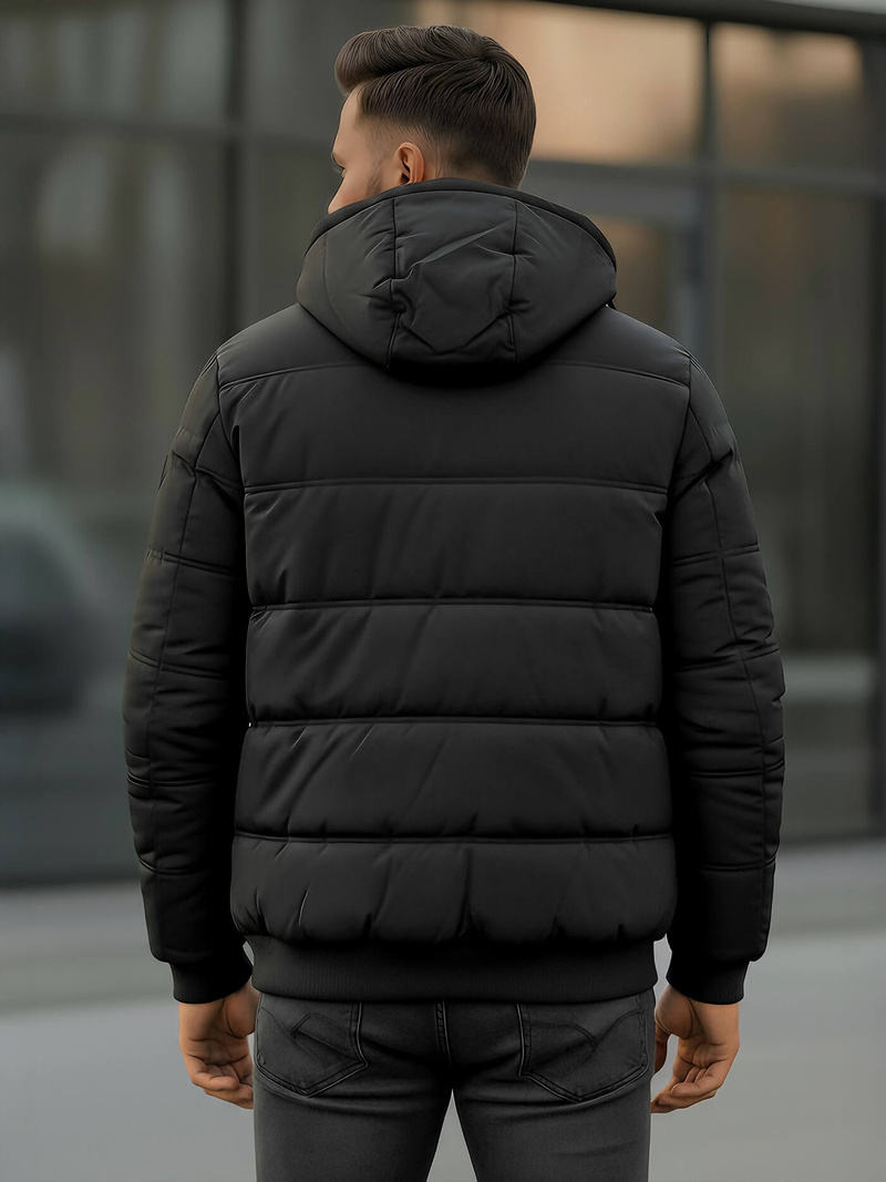 Férfi kabát fekete OZONEE JS/31M5003Z