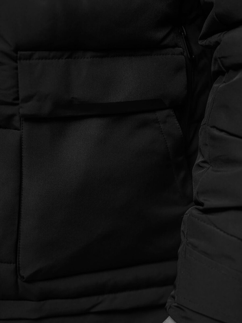 Férfi kabát fekete OZONEE JS/31M5011