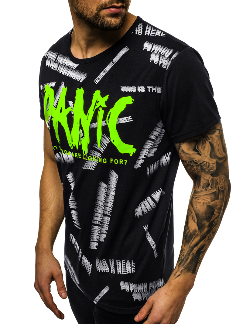 Férfi póló Fekete OZONEE JS/KS1998