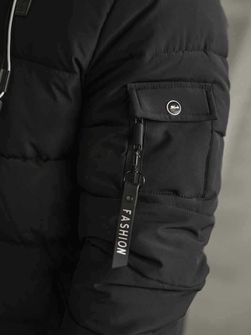 Férfi kabát fekete OZONEE JS/57M7502/392Z