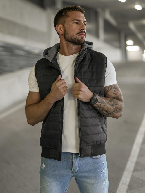 Férfi Mellény Fekete OZONEE JS/8M983/392Z